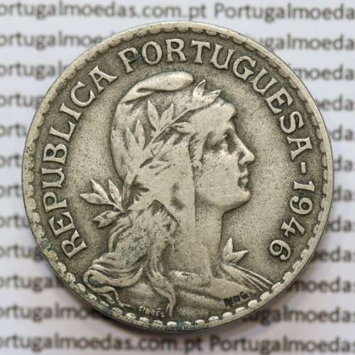 MOEDA DE UM ESCUDO (1$00) ALPACA 1946 MBC+