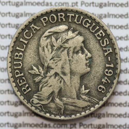 MOEDA DE UM ESCUDO (1$00) ALPACA 1946 MBC+