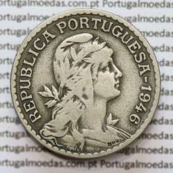 MOEDA DE UM ESCUDO (1$00) ALPACA 1946 MBC MOEDA DE UM ESCUDO (1$00) ALPACA 1946 MBC