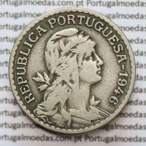 MOEDA DE UM ESCUDO (1$00) ALPACA 1946 MBC