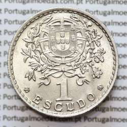 Portugal, coin of 1 Escudo 1951 Alpaca of the Portuguese Republic, (UNC), World Coins Portugal KM 578