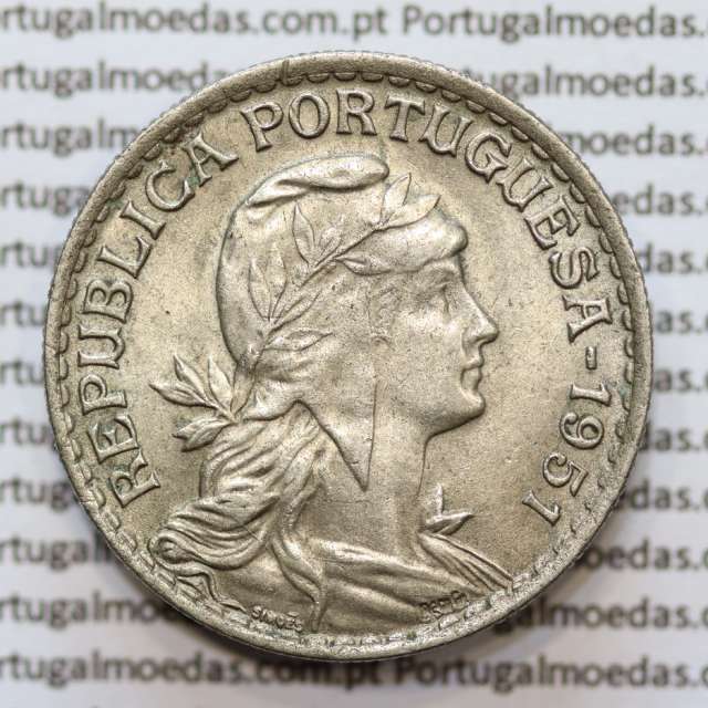 MOEDA DE UM ESCUDO (1$00) ALPACA 1951 BELA
