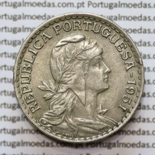 MOEDA DE UM ESCUDO (1$00) ALPACA 1951 BELA