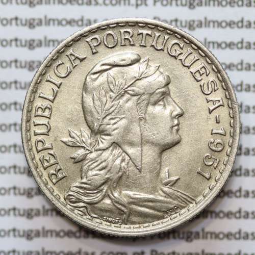 MOEDA DE UM ESCUDO (1$00) ALPACA 1951 BELA