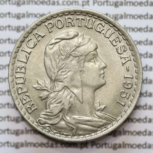 MOEDA DE UM ESCUDO (1$00) ALPACA 1951 BELA