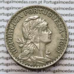 MOEDA DE UM ESCUDO (1$00) ALPACA 1951 BELA