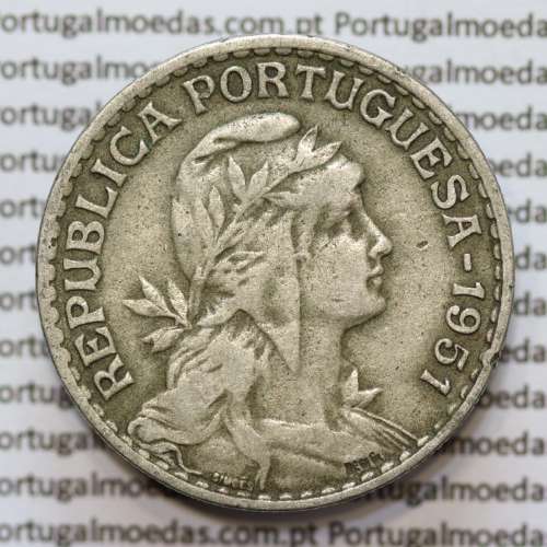 MOEDA DE UM ESCUDO (1$00) ALPACA 1951 MBC
