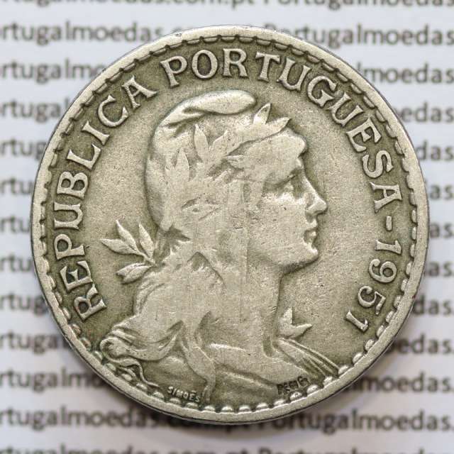 MOEDA DE UM ESCUDO (1$00) ALPACA 1951 BC