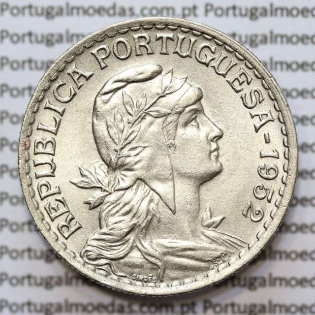 MOEDA DE UM ESCUDO (1$00) ALPACA 1952 BELA