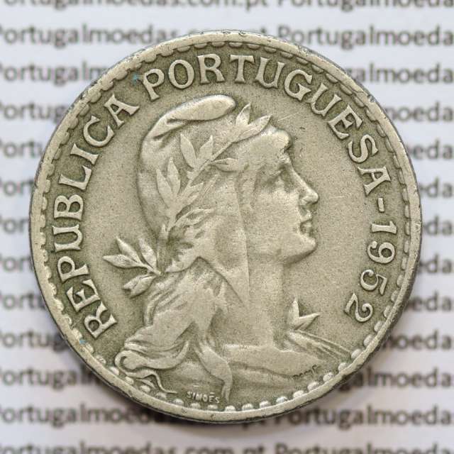 MOEDA DE UM ESCUDO (1$00) ALPACA 1952 MBC