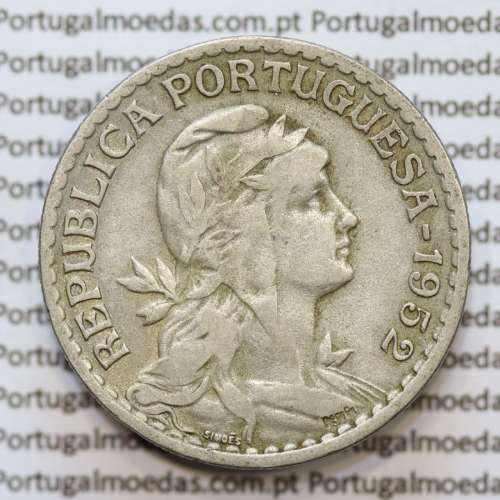 MOEDA DE UM ESCUDO (1$00) ALPACA 1952 MBC