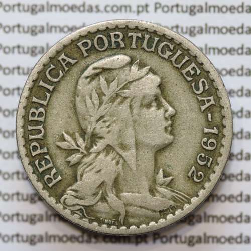 MOEDA DE UM ESCUDO (1$00) ALPACA 1952 MBC