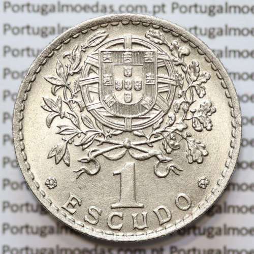 1 Escudo 1957 Alpaca, 1$00 1957 alpaca Republica Portuguesa, (Bela), World Coins Portugal KM 578