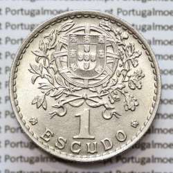 Portugal, coin of 1 Escudo 1957 Alpaca of the Portuguese Republic, (AU), World Coins Portugal KM 578