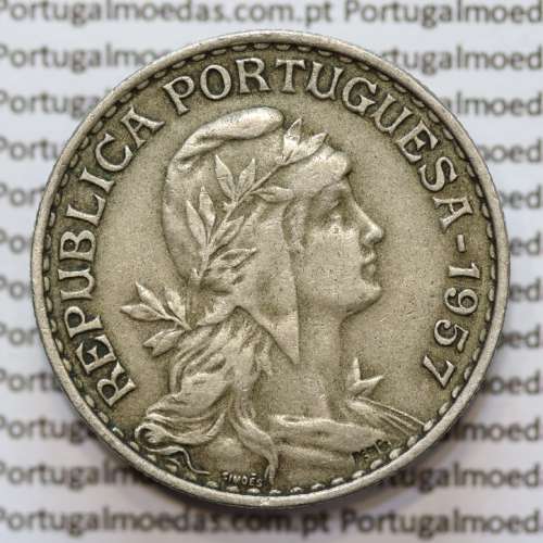 MOEDA DE UM ESCUDO (1$00) ALPACA 1957 MBC+