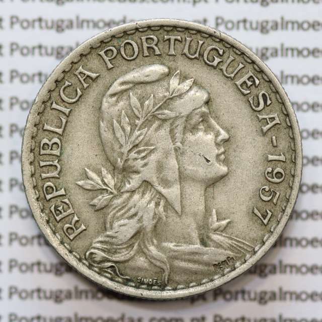 MOEDA DE UM ESCUDO (1$00) ALPACA 1957 MBC+