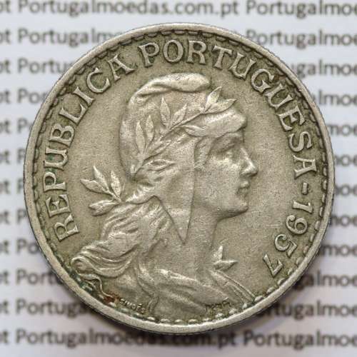 MOEDA DE UM ESCUDO (1$00) ALPACA 1957 MBC+