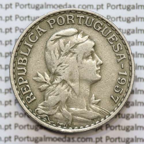 MOEDA DE UM ESCUDO (1$00) ALPACA 1957 MBC