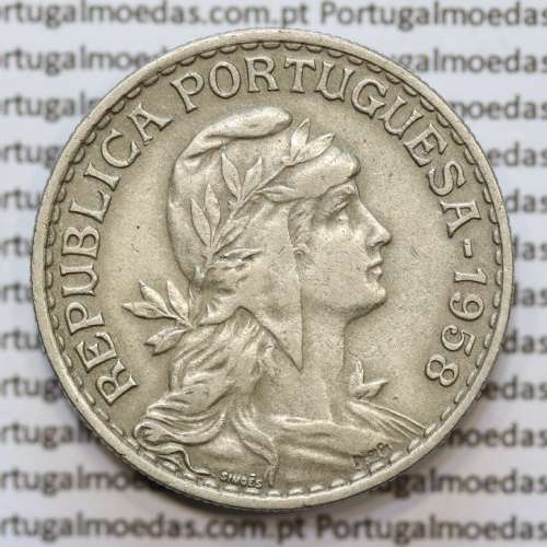 MOEDA DE UM ESCUDO (1$00) ALPACA 1958 MBC+
