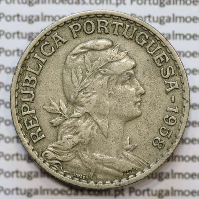 MOEDA DE UM ESCUDO (1$00) ALPACA 1958 MBC+