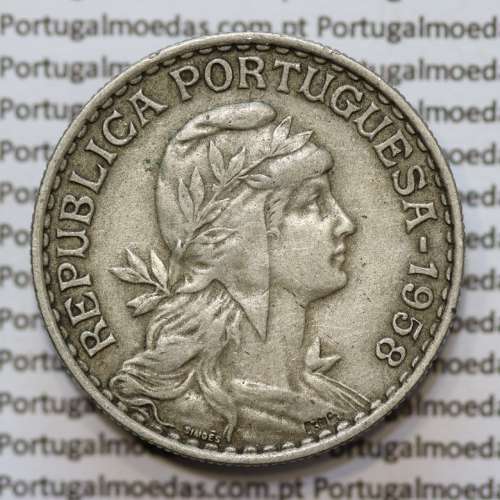 MOEDA DE UM ESCUDO (1$00) ALPACA 1958 MBC+