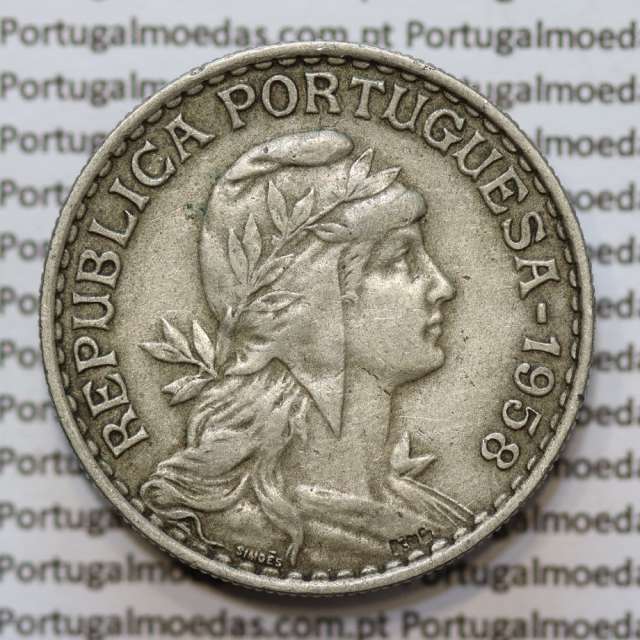 MOEDA DE UM ESCUDO (1$00) ALPACA 1958 MBC+