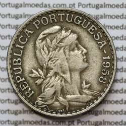 MOEDA DE UM ESCUDO (1$00) ALPACA 1958 MBC+