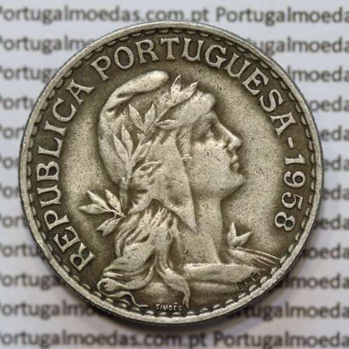 MOEDA DE UM ESCUDO (1$00) ALPACA 1958 MBC+
