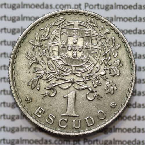 Portugal, coin of 1 Escudo 1959 Alpaca of the Portuguese Republic, (UNC), World Coins Portugal KM 578