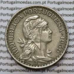 MOEDA DE UM ESCUDO (1$00) ALPACA 1959 BELA