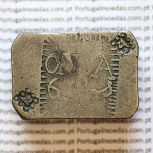 1845 Silver Canelo Ounce Coin from Portuguese Mozambique, Pataca of Queen Maria II (1834–1853). World Coins Mozambique KM26.1.