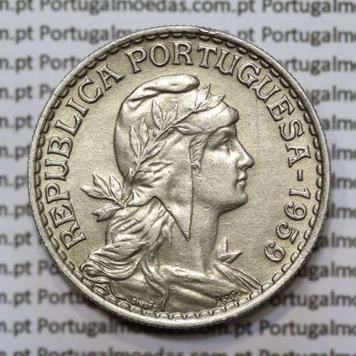 Moeda de 1 Escudo Alpaca 1959 MBC+