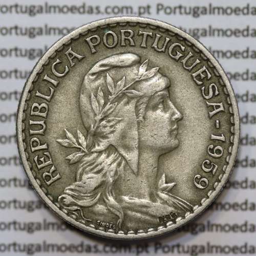 Moeda de 1 Escudo Alpaca 1959 MBC+