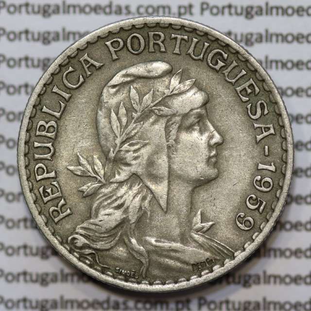 Moeda de 1 Escudo Alpaca 1959 MBC+