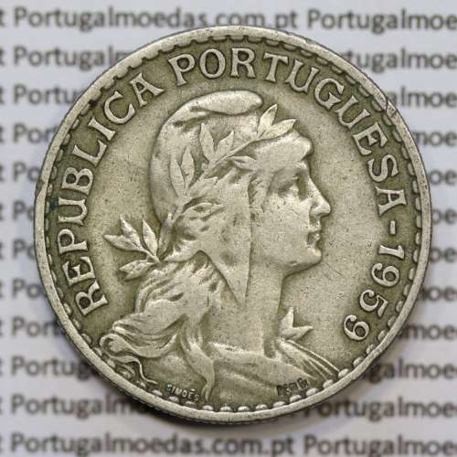 Moeda de 1 Escudo Alpaca 1959 MBC