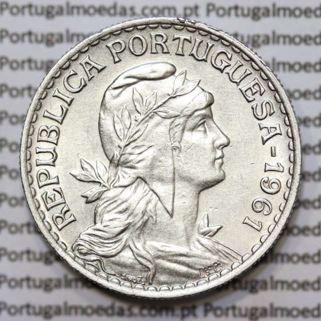 1 Escudo 1961 Alpaca, 1$00 1961 alpaca Republica Portuguesa, (Bela), World Coins Portugal KM 578