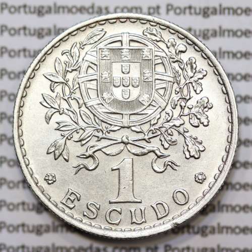 1 Escudo 1961 Alpaca, 1$00 1961 alpaca Republica Portuguesa, (Bela), World Coins Portugal KM 578