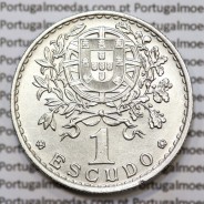 Portugal, coin of 1 Escudo 1961 Alpaca of the Portuguese Republic, (Au), World Coins Portugal KM 578
