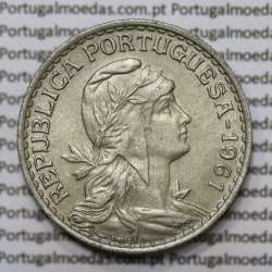 Moeda de 1 Escudo 1961 em Alpaca MBC+/BELA