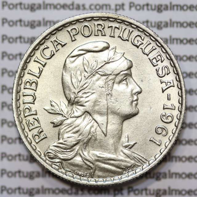 Moeda de 1 Escudo 1961 em Alpaca MBC+/BELA