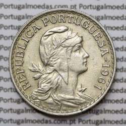 Moeda de 1 Escudo 1961 em Alpaca MBC+/BELA