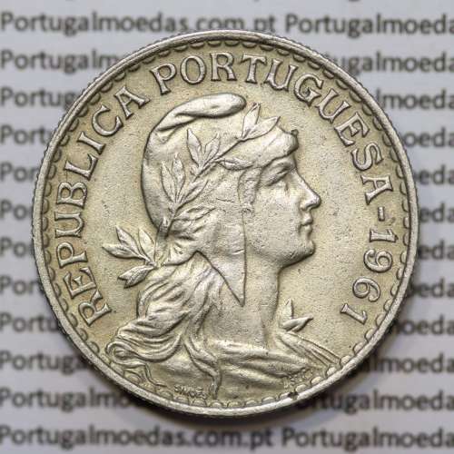 Moeda de 1 Escudo 1961 em Alpaca MBC+/BELA