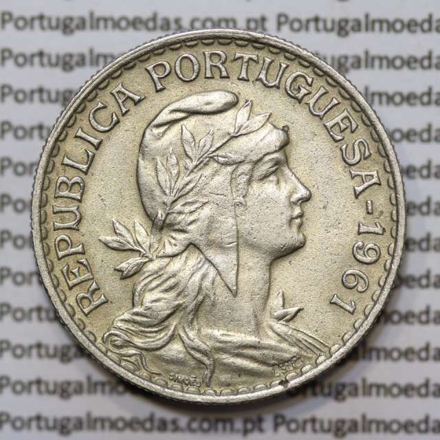 Moeda de 1 Escudo 1961 em Alpaca MBC+/BELA