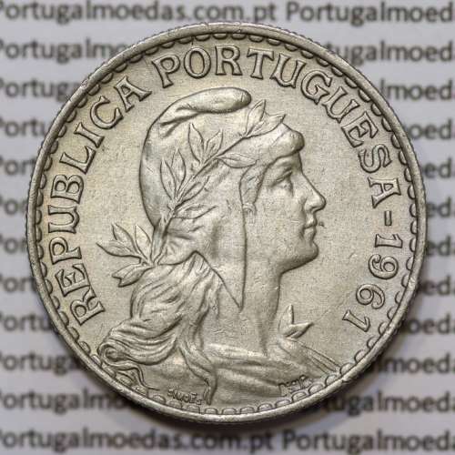 Moeda de 1 Escudo 1961 em Alpaca MBC+ Moeda de 1 Escudo 1961 em Alpaca MBC+