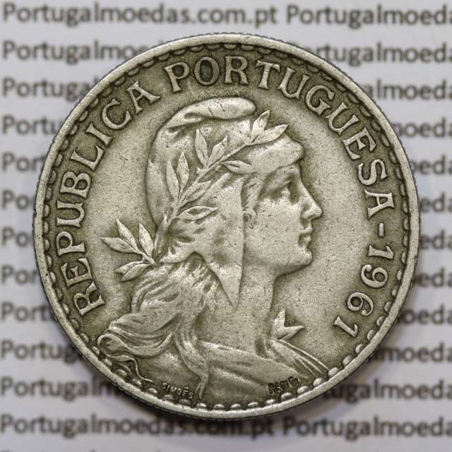 Moeda de 1 Escudo 1961 em Alpaca MBC