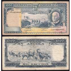 Nota de 1000 Escudos 1962 Américo Tomás, 1000$00 10/06/1962 - Banco de Angola (Circulada)