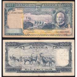 Nota de 1000 Escudos 1962 Américo Tomás, 1000$00 10/06/1962 - Banco de Angola (Circulada)