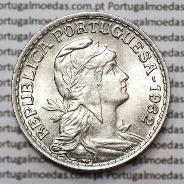 Moeda de 1 Escudo 1962 em Alpaca SOBERBA