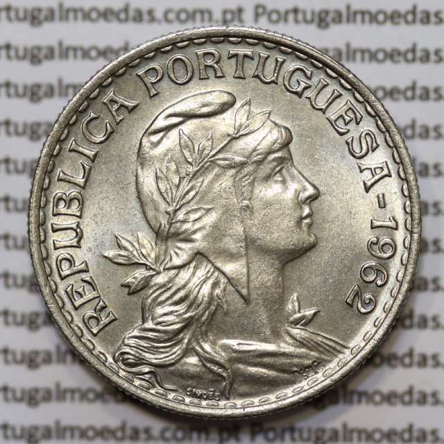 Moeda de 1 Escudo 1962 em Alpaca SOBERBA