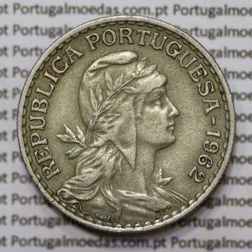 Moeda de 1 Escudo 1962 em Alpaca MBC+